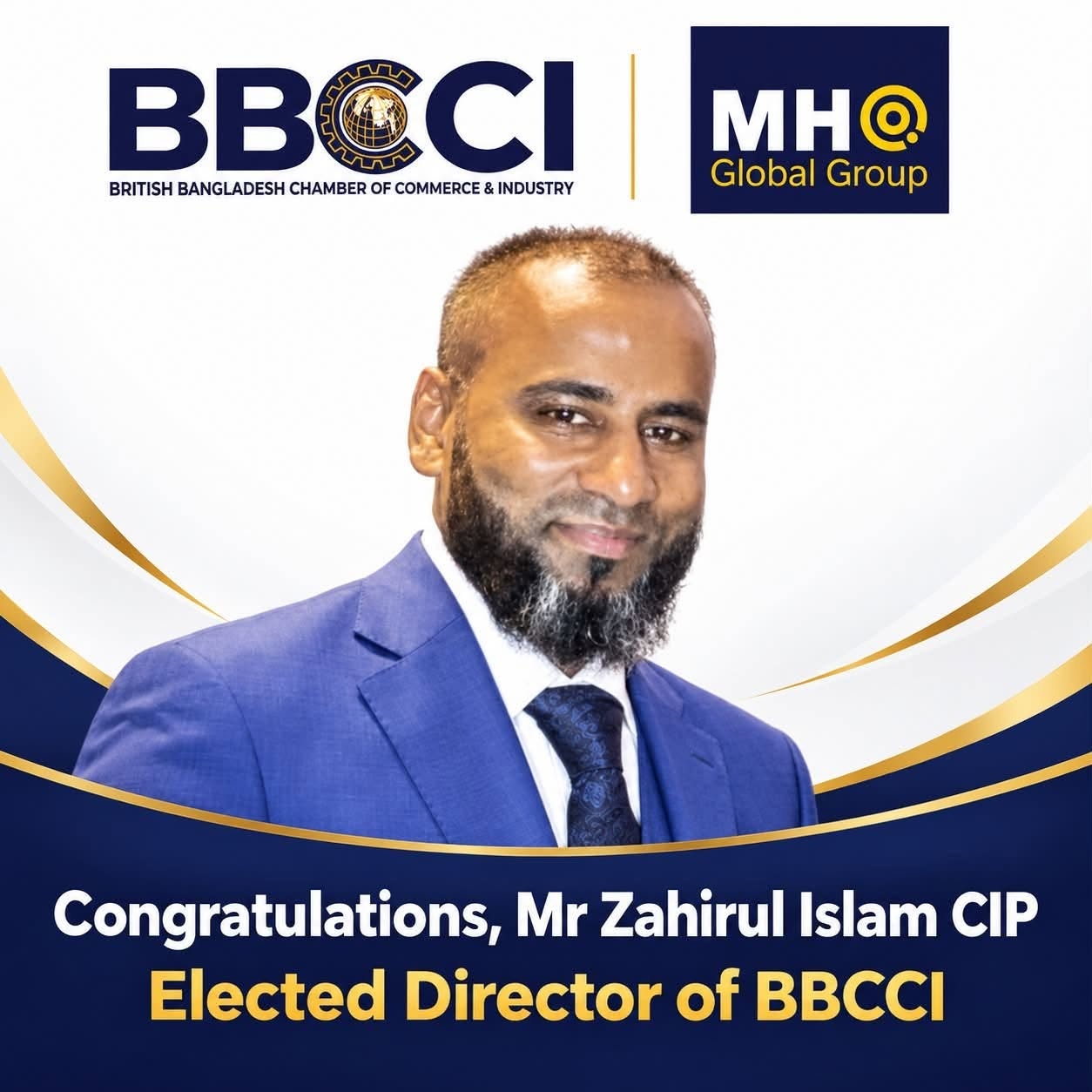 Zahirul Islam (CIP), Chief Commercial Officer of MH Global Group, elected Director of BBCCI